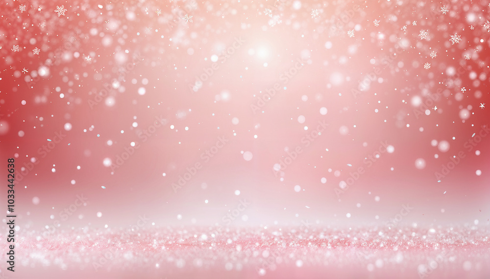 red background with snow and free space red background with snow and free space