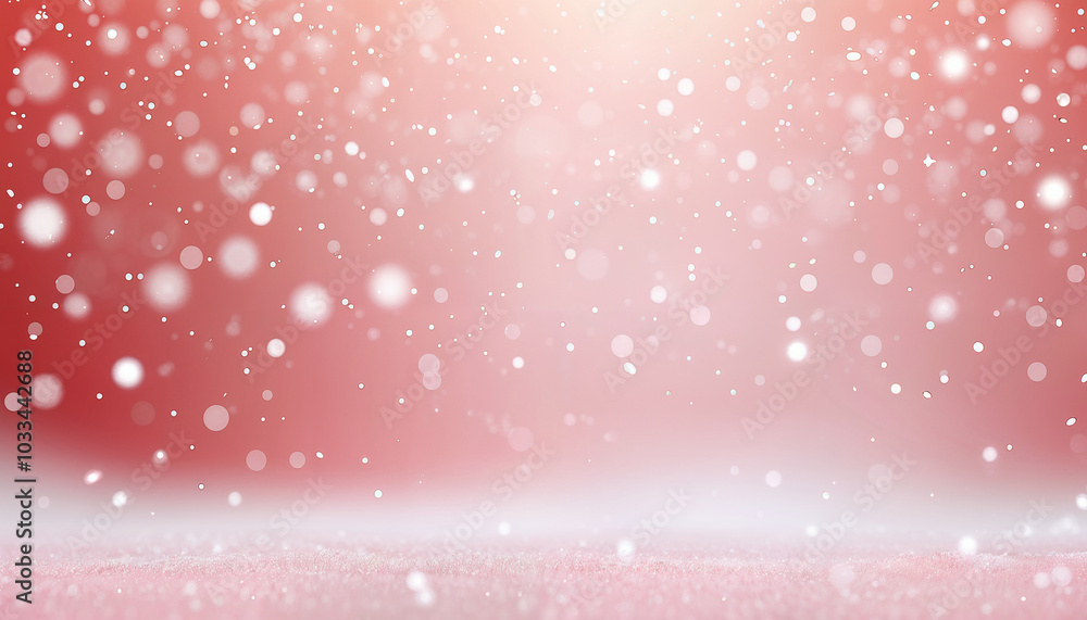 red background with snow and free space red background with snow and free space