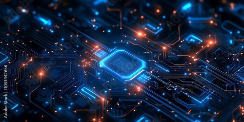 AI artificial intelligence technology microchip background