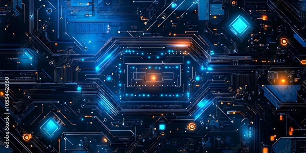 AI artificial intelligence technology microchip background AI artificial intelligence technology microchip background