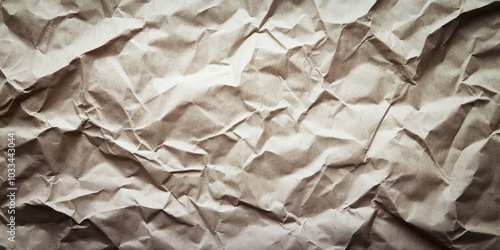 Crumpled paper texture. Blank background. Image with vignette.