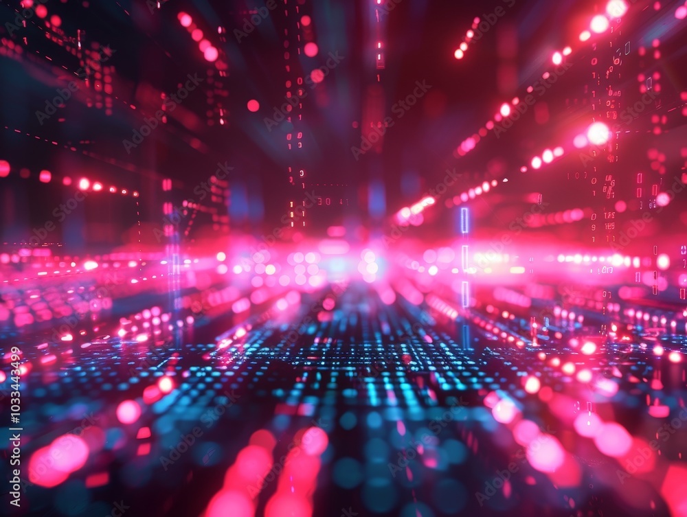 Fototapeta premium Digital Network Abstract Background