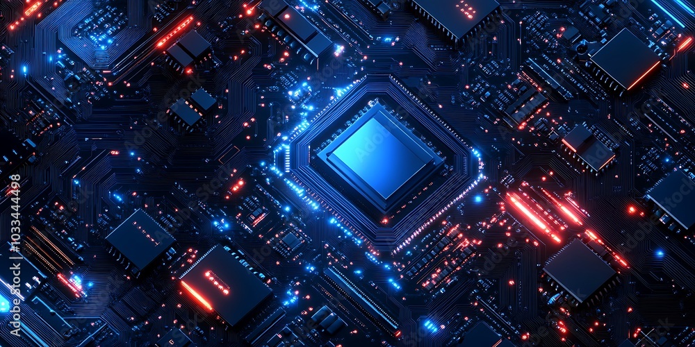 AI artificial intelligence technology microchip background AI artificial intelligence technology microchip background