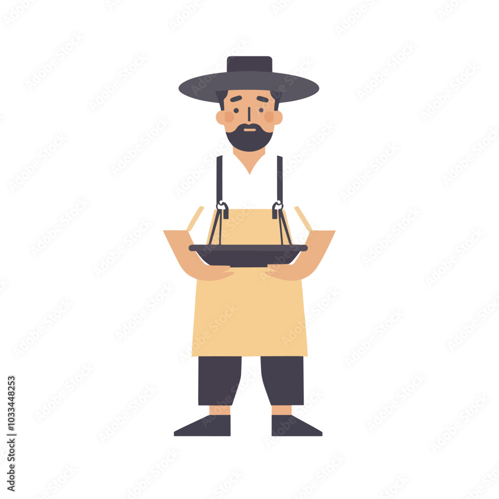 Obraz premium sellers in the market vector illustration