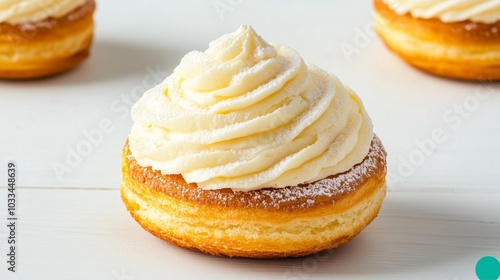 donut with cream,generated ai