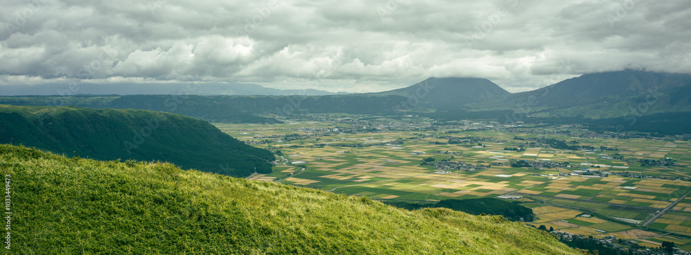Fototapeta premium Fukuoka, Japan, Landscape of Japan form high resolution camera