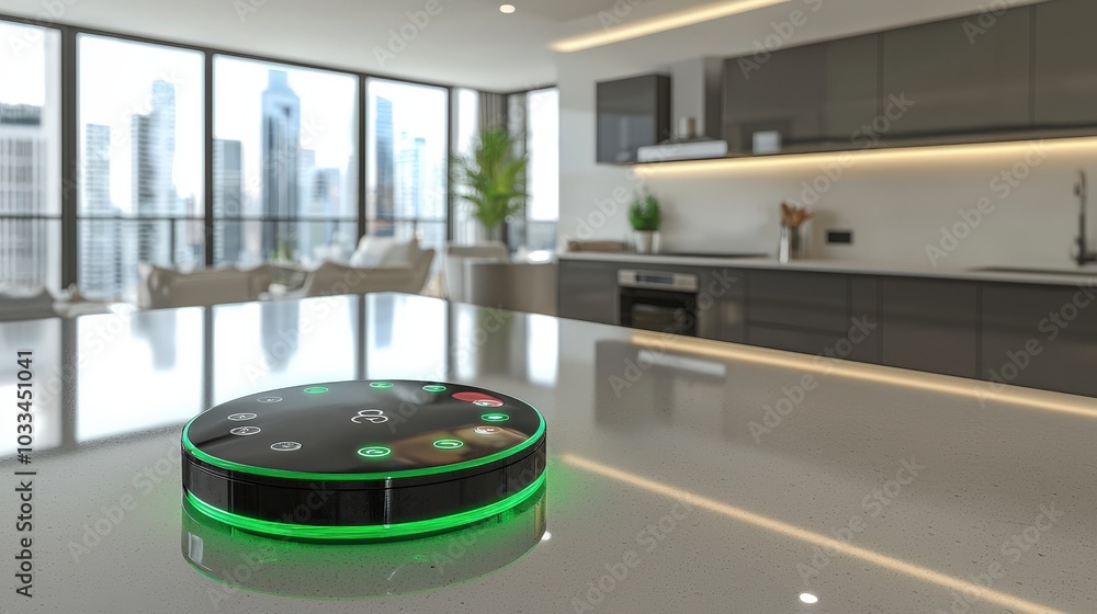 Modern 3D Home Security Interface Design Modern 3D Home Security Interface Design