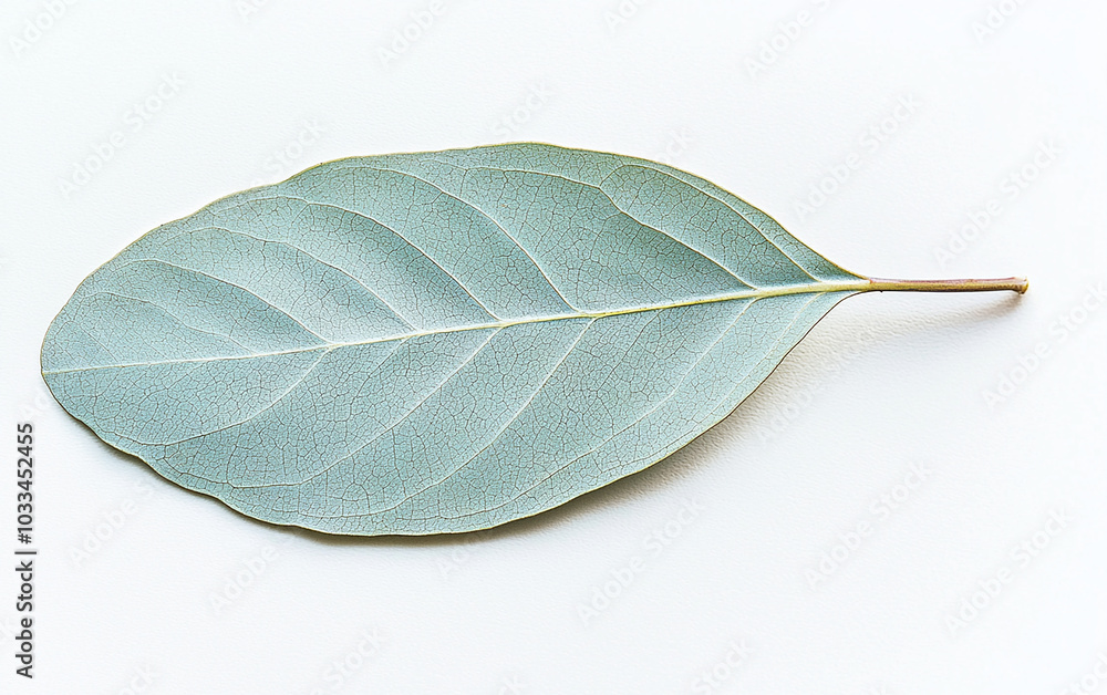 Obraz premium Leaf on White Background