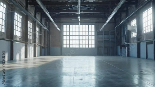 Wallpaper Mural Very large and spacious empty warehouse space Torontodigital.ca