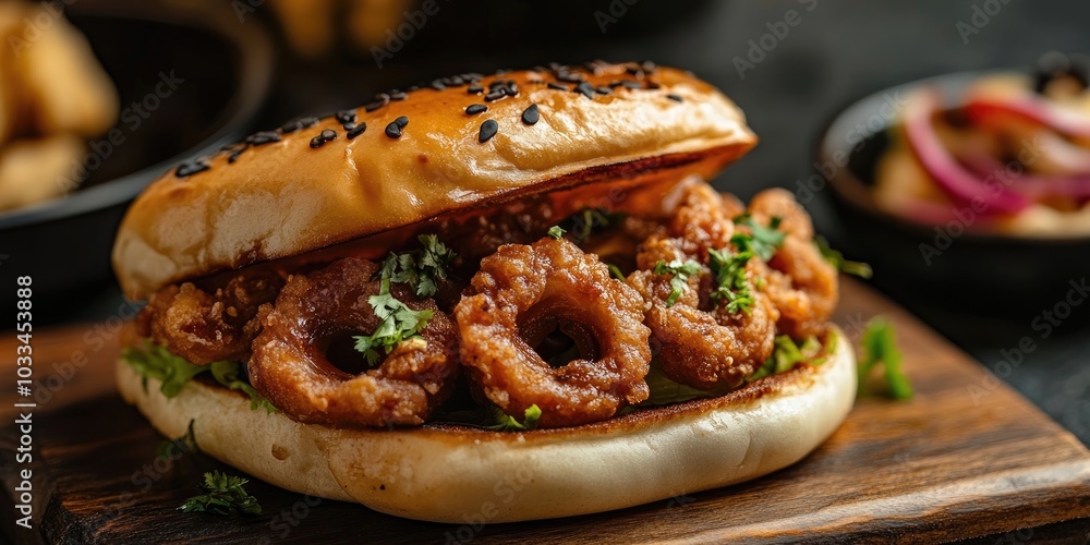 Chinese cuisine, homemade lotus root with fried meat chicken sandwich. Chinese cuisine, homemade lotus root with fried meat chicken sandwich.