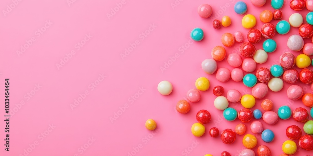 Vibrant candy backdrop, copy space Vibrant candy backdrop, copy space