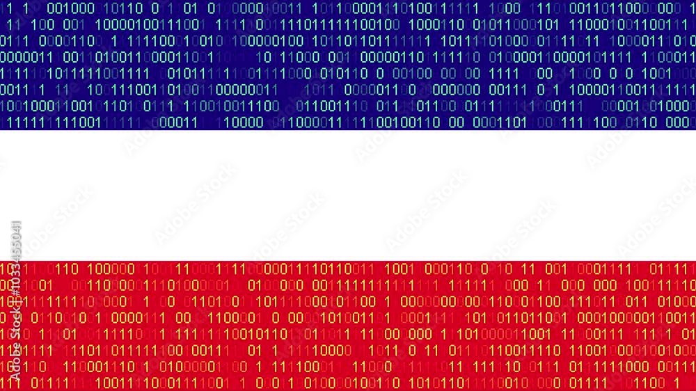 Binary code on flag of Los Altos. Program source code or Hacker concept on Los Altos flag. Los Altos digital technology security, hacking or programming