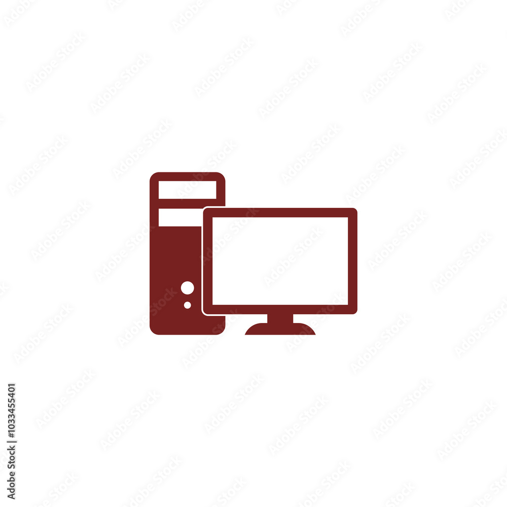 Computer icon isolated on transparent background Computer icon isolated on transparent background