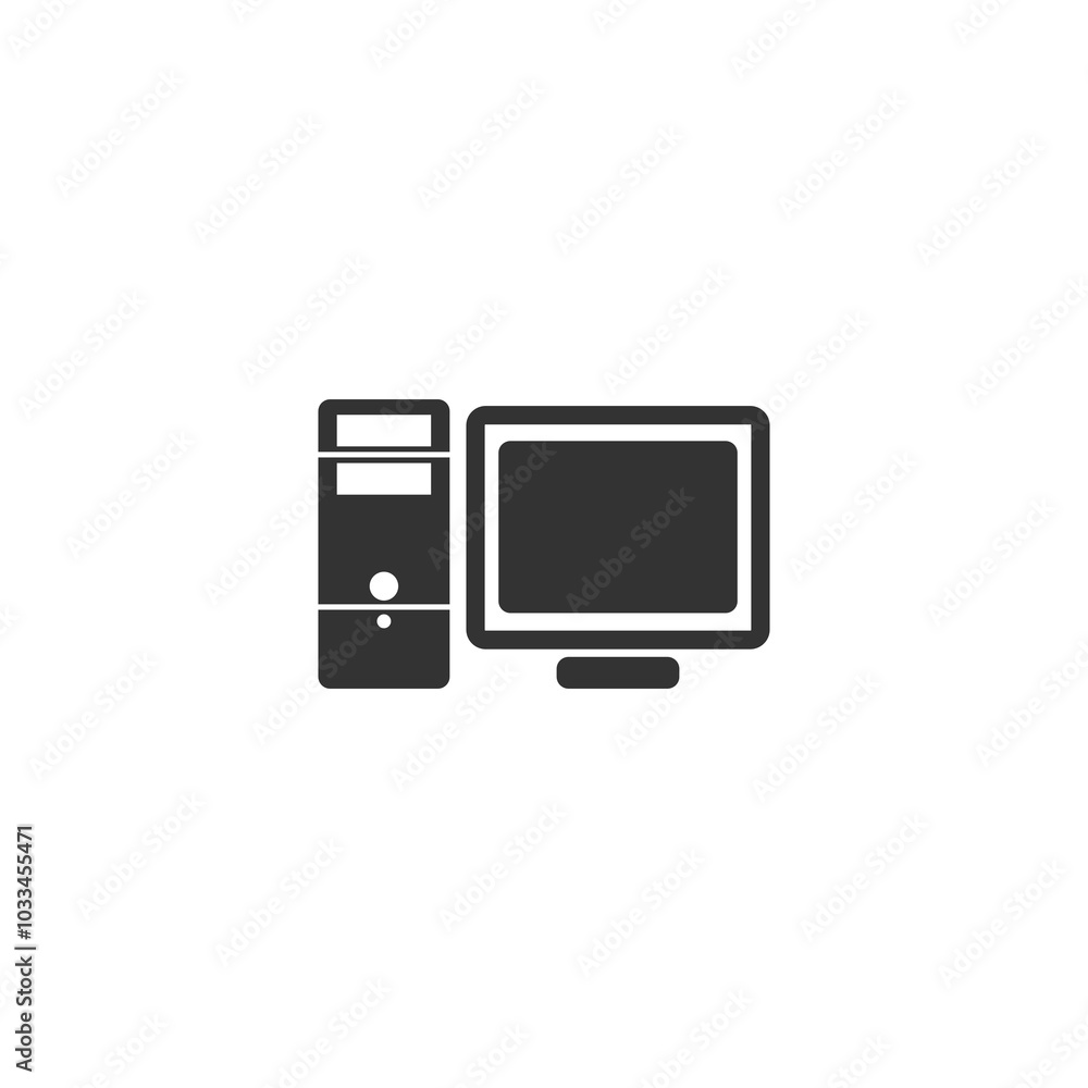 Computer icon isolated on transparent background Computer icon isolated on transparent background