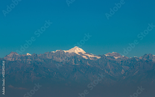 Landscape view of mountains range in the morning, Nepal.