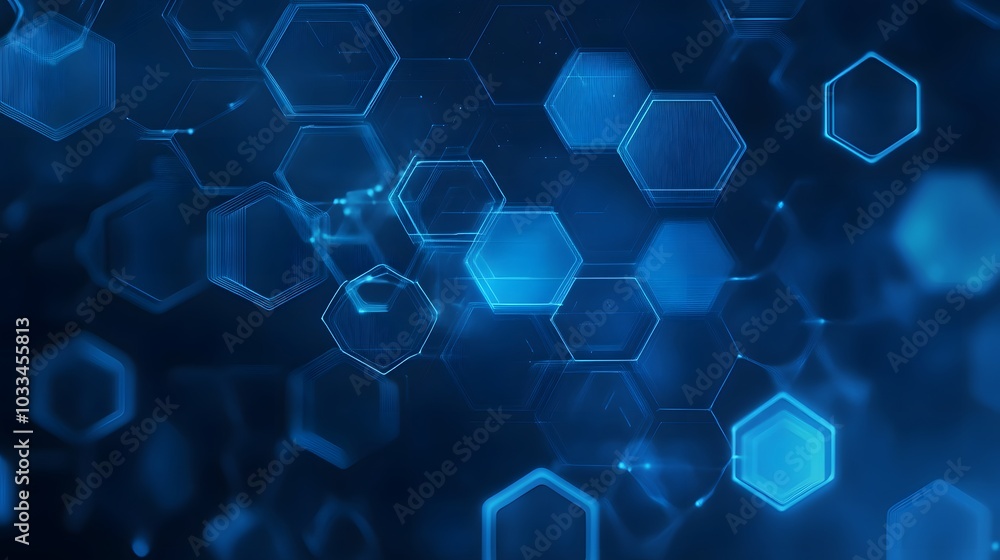 Abstract Blue Hexagon Pattern Background Abstract Blue Hexagon Pattern Background