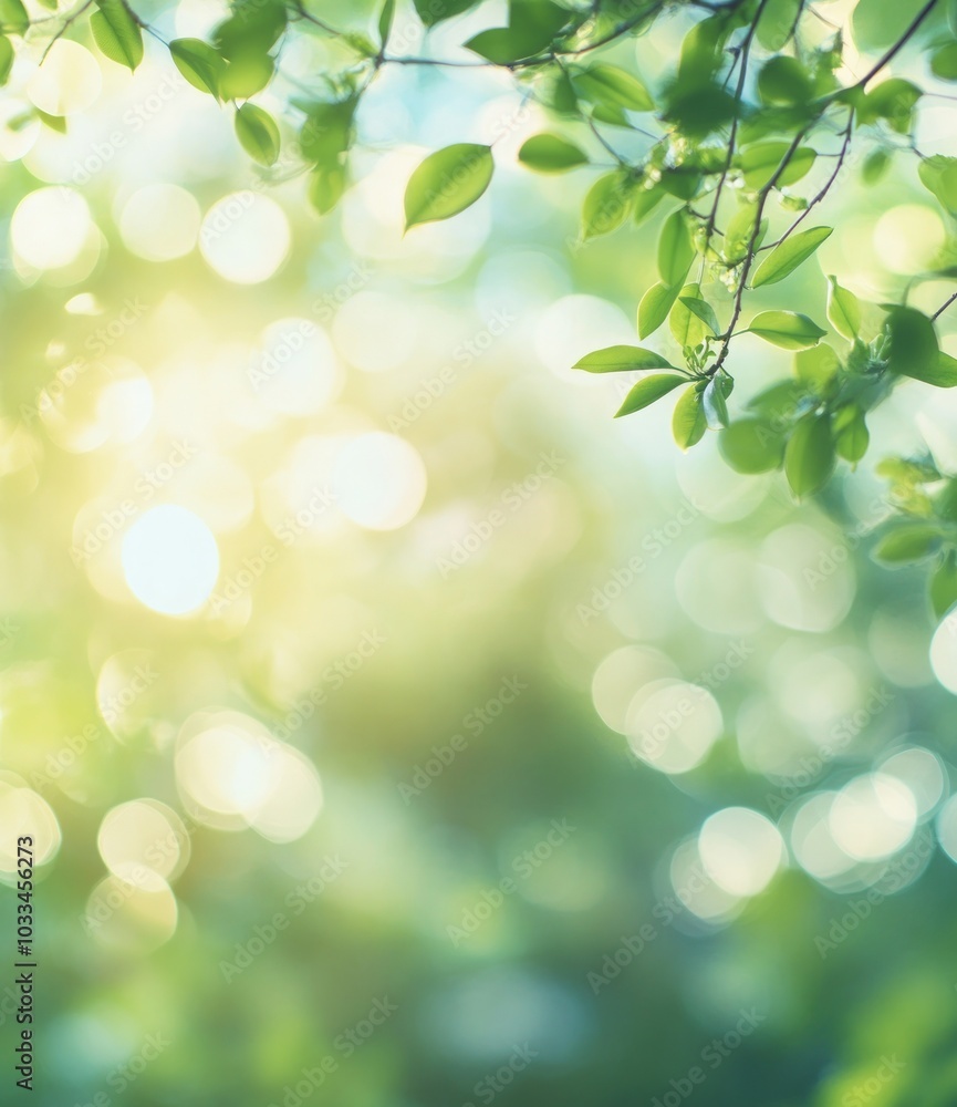 Green Leaves and Sunlight Bokeh - Nature Photography Green Leaves and Sunlight Bokeh - Nature Photography