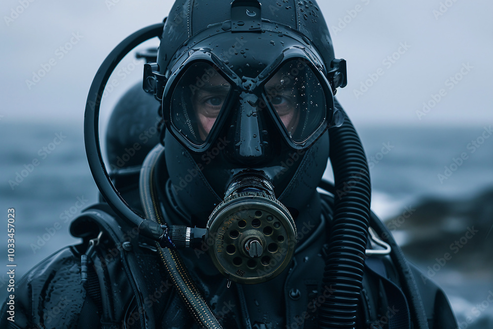Professional skilled diver exploring underwater bio diversity sea ocean, Generative AI Professional skilled diver exploring underwater bio diversity sea ocean, Generative AI