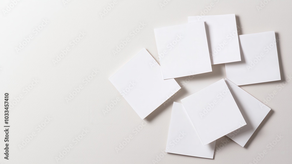 Minimalistic 3D Illustration of a Blank Quiz Answer Sheet with Empty Sections for Creative Design Projects