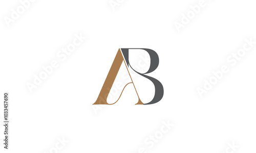 ab logo, ab initials design, ab letter logo,