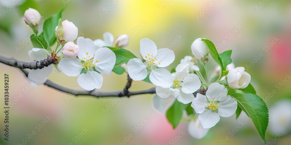 Apple tree branch with blossoms, blooming trees in spring. Apple tree branch with blossoms, blooming trees in spring.