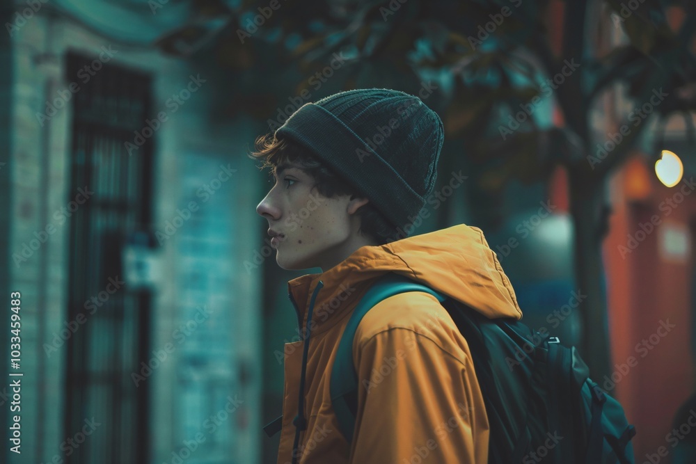 A cool young man on the street, embodying the style and individuality of Generation Z. This portrait captures the spirit of youth, curiosity, and the search for identity in the modern world. A cool young man on the street, embodying the style and individuality of Generation Z. This portrait captures the spirit of youth, curiosity, and the search for identity in the modern world.