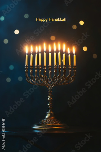 Candles on the Hanukkah holiday.