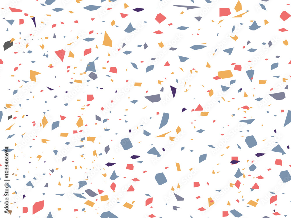Terrazzo - Venetian plaster. Vector seamless pattern decor. Marble chips, stone, quartz in mixture - multicolored design. Element for floor, fabrics and walls in interior. Trend style stone texture Terrazzo - Venetian plaster. Vector seamless pattern decor. Marble chips, stone, quartz in mixture - multicolored design. Element for floor, fabrics and walls in interior. Trend style stone texture
