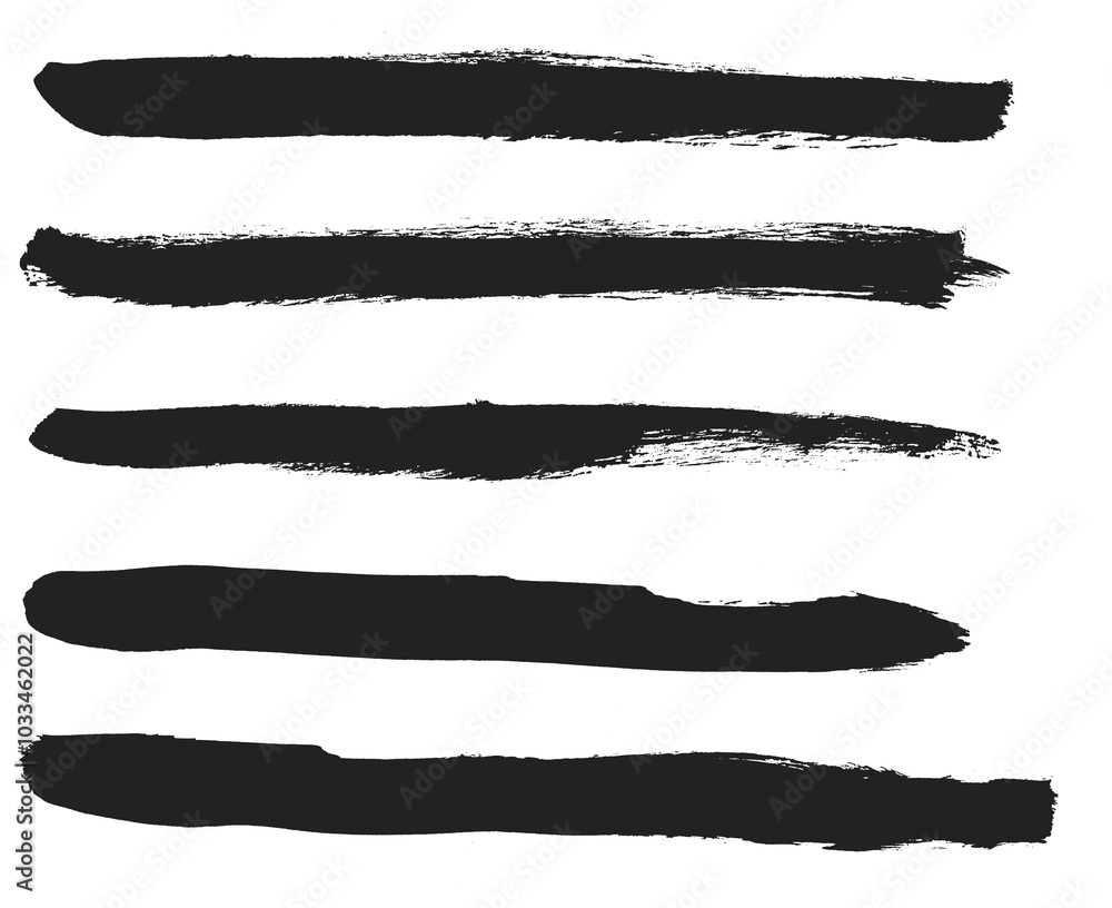 Schwarze Pinselstreifen - Sammlung unordentlicher Markierungen Schwarze Pinselstreifen - Sammlung unordentlicher Markierungen