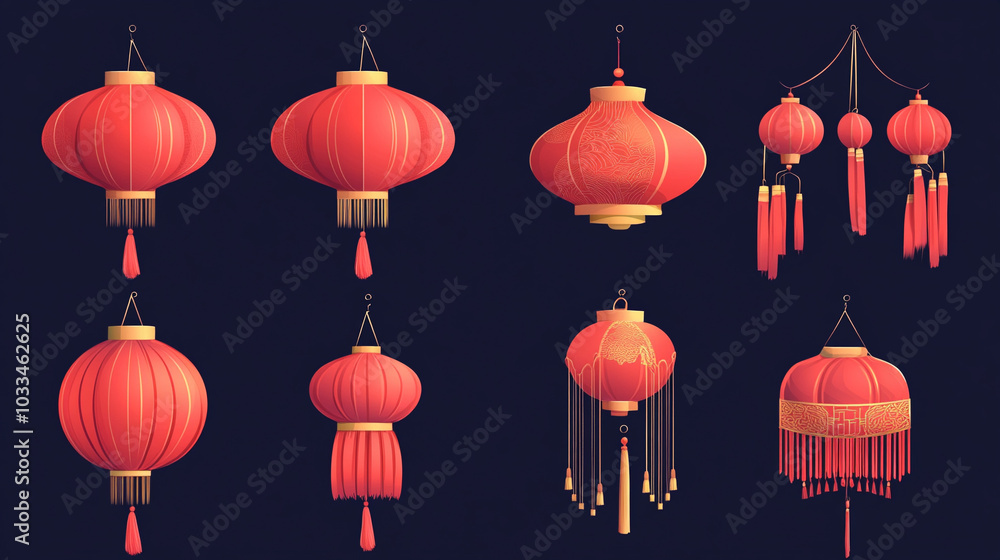Chinese festival red lanterns. Chinese festival red lanterns.