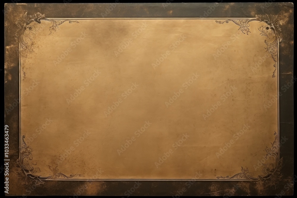 Fototapeta premium Old black paper with antique frame backgrounds texture blackboard.