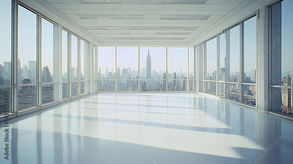 Fototapeta premium An empty minimalist grand floor