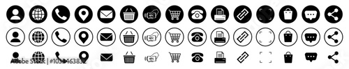 Connect Icons.Contact us icon set.Contact and Communication Icons.Set of Communication icon.