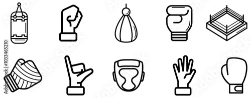 BOXING GLOVES ICONS.eps