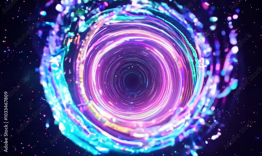 enchanting display of 4k liquid particles in multicolor neon enchanting display of 4k liquid particles in multicolor neon