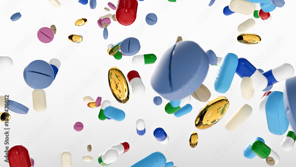 Pharmaceutical drugs, illustration Pharmaceutical drugs, illustration