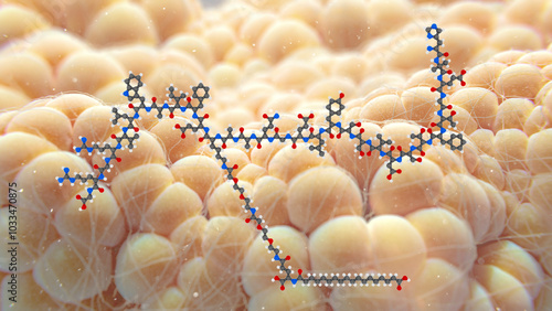 Semaglutide molecule, illustration photo