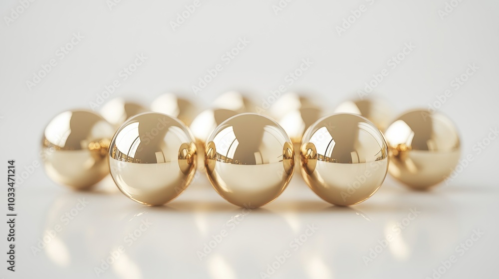 Shiny Gold Spheres Abstract Background Circle of Success and Luxury Shiny Gold Spheres Abstract Background Circle of Success and Luxury