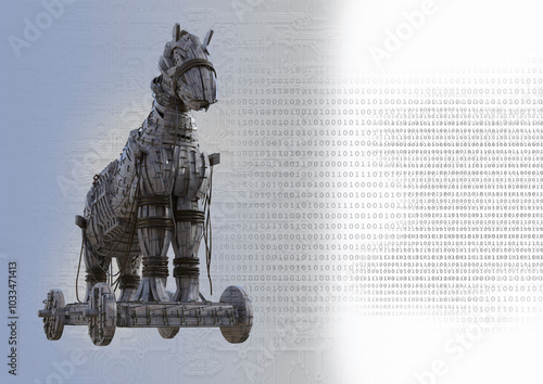 Trojan horse, conceptual illustration photo