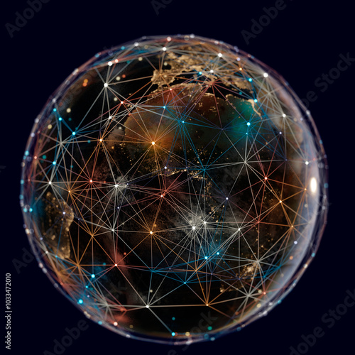 Global connections, conceptual illustration