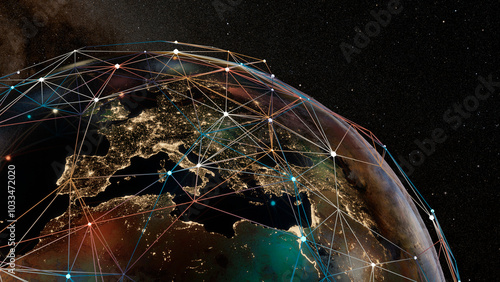 Global connections, conceptual illustration