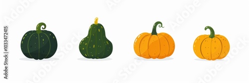 Wallpaper Mural This delightful assortment highlights various pumpkins and gourds, each exhibiting unique shapes and rich autumn colors, perfect for seasonal festivities and home decor Torontodigital.ca