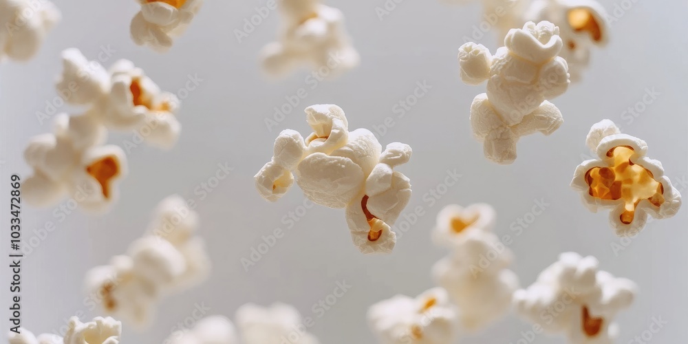popcorn on a white backdrop. close-up popcorn on a white backdrop. close-up