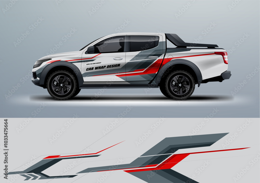 modern sporty truck car wrap livery design ready print decal fit on universal pick up truck vecihles modern sporty truck car wrap livery design ready print decal fit on universal pick up truck vecihles