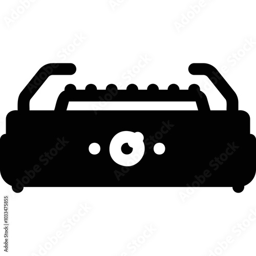 Simple vector icon mobile gas burner