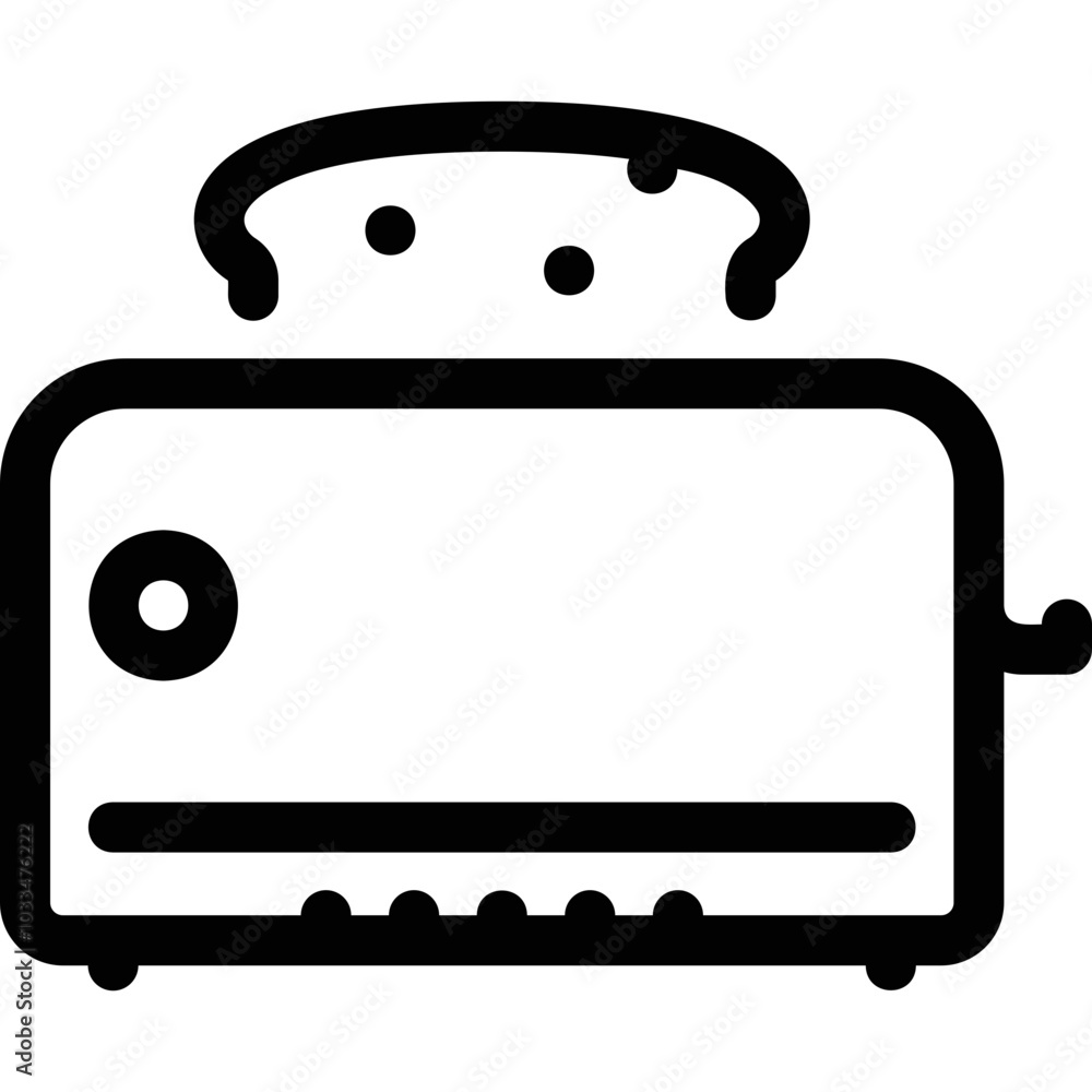 Simple vector icon toaster Simple vector icon toaster