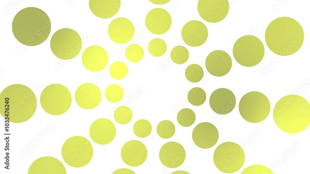 Animated increasing golden dots circles from the center. Abstract background with copy space. Looped video. Vector illustration isolated on white background. Animated increasing golden dots circles from the center. Abstract background with copy space. Looped video. Vector illustration isolated on white background.