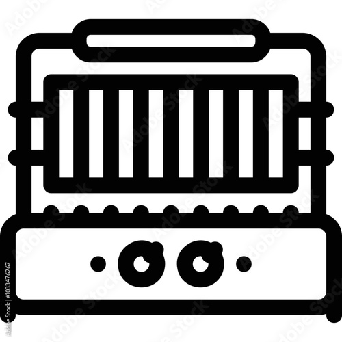 Simple vector icon electric grill