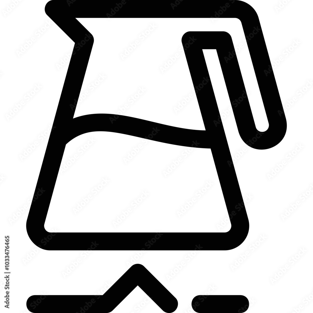 Simple vector icon teapot glass Simple vector icon teapot glass