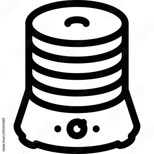 Simple vector icon vegetable dryer